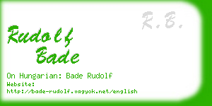 rudolf bade business card